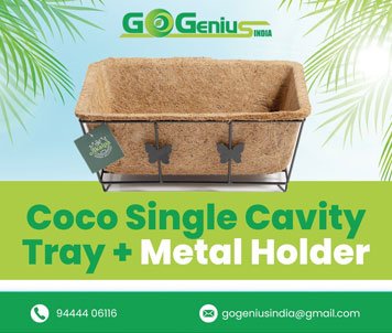 Coco Single Cavity Tray with Metal Holder